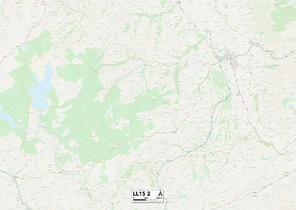 Denbighshire LL15 2 Map