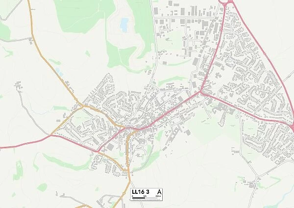 Denbighshire LL16 3 Map