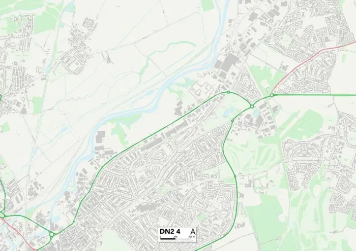 Framed Print : Doncaster DN2 4 Map