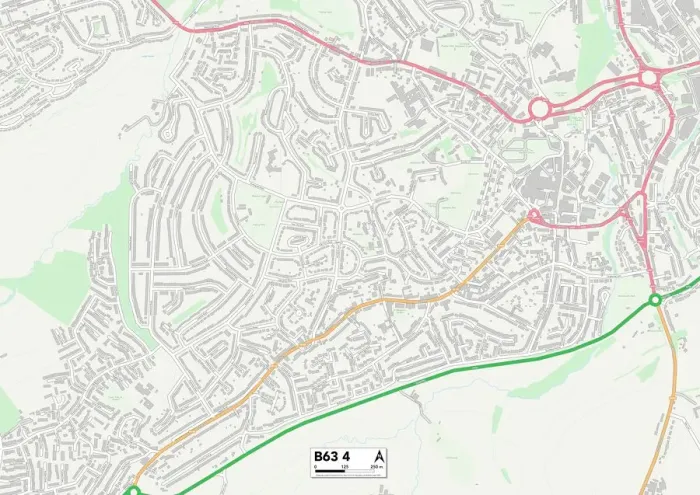 Framed Print : Dudley B63 4 Map