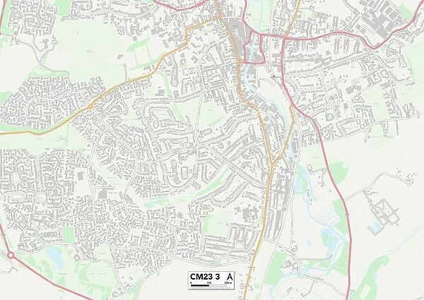 East Hertfordshire CM23 3 Map