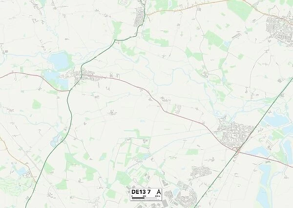 East Staffordshire DE13 7 Map