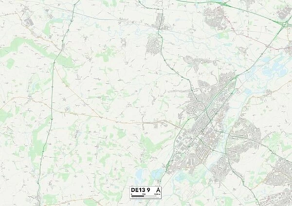 East Staffordshire DE13 9 Map