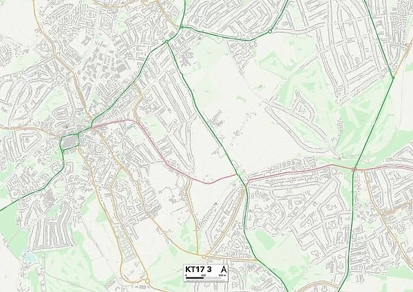 Epsom and Ewell KT17 3 Map
