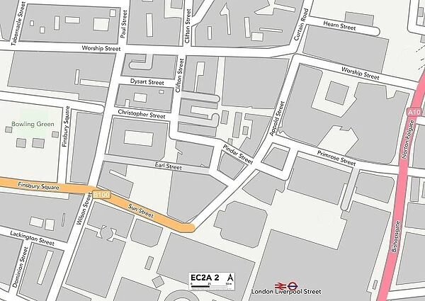 Hackney EC2A 2 Map