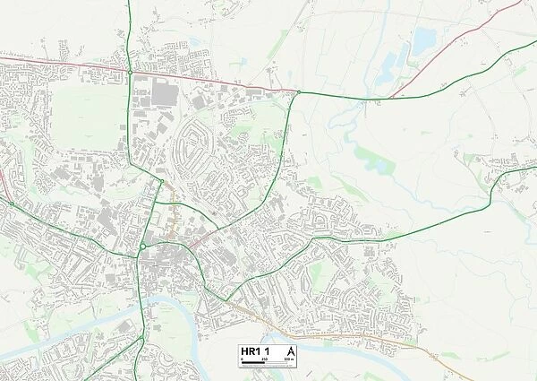 Hereford HR1 1 Map