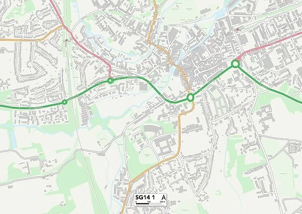 Hertfordshire SG14 1 Map