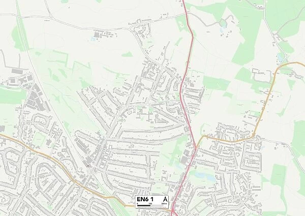 Hertsmere EN6 1 Map