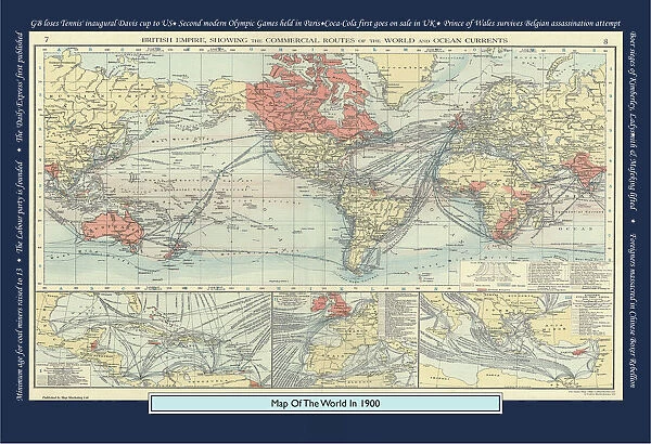 Historical World Events map 1900 UK version