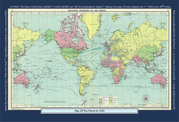 Historical World Events map 1923 UK version