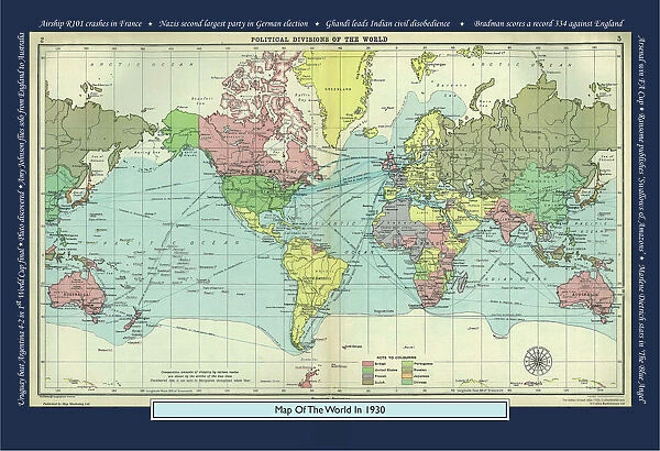 Historical World Events map 1930 UK version