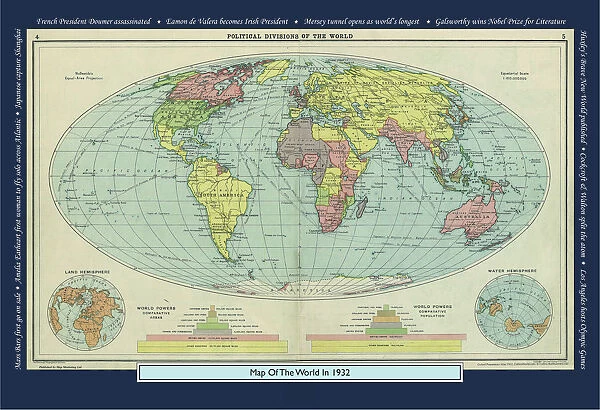 Historical World Events map 1932 UK version