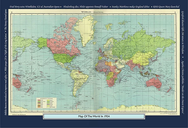Historical World Events map 1934 UK version
