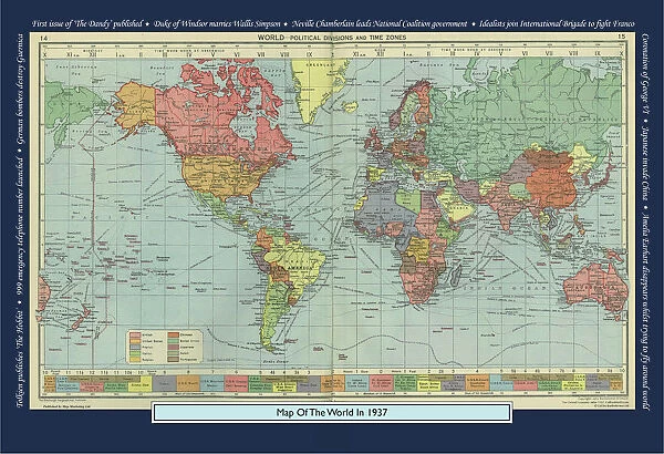 Historical World Events map 1937 UK version