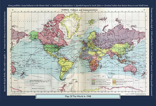Historical World Events map 1948 US version