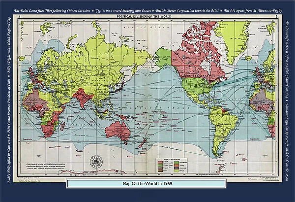 Historical World Events map 1959 UK version