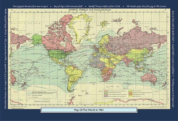 Historical World Events map 1961 UK version