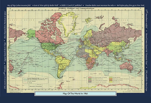 Historical World Events map 1961 US version