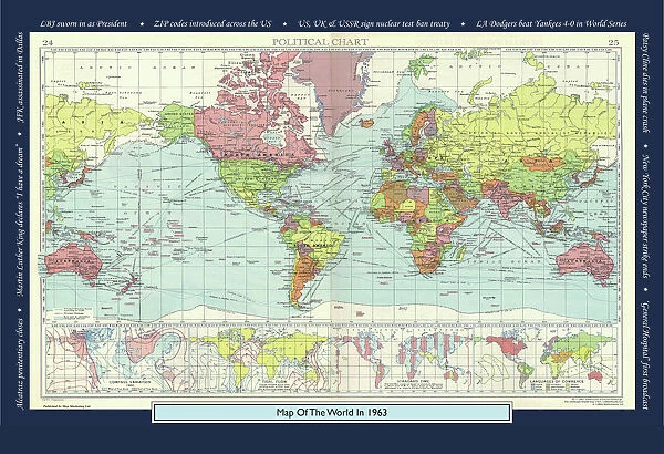 Historical World Events map 1963 US version