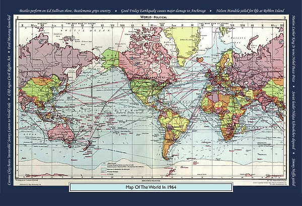 Historical World Events map 1964 US version