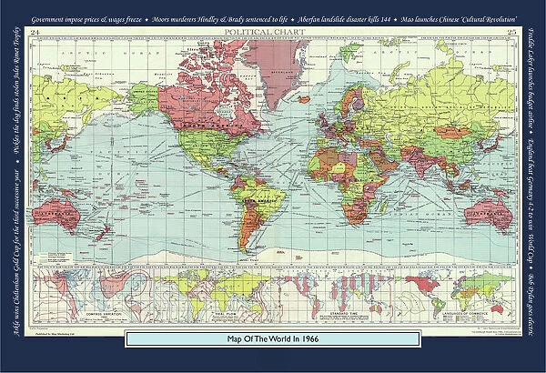 Historical World Events map 1966 UK version