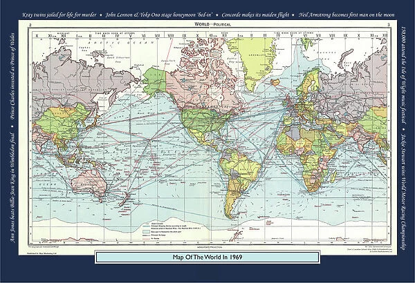 Historical World Events map 1969 UK version