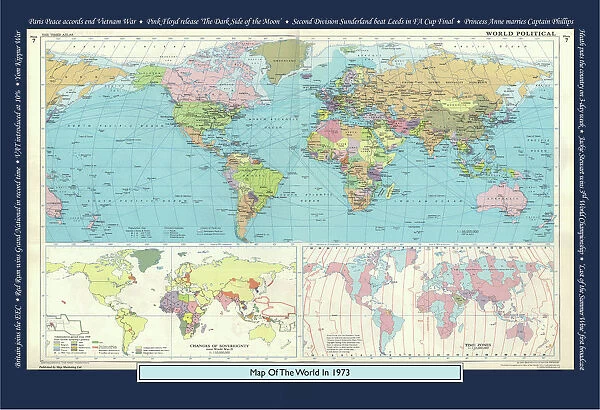 Historical World Events map 1973 UK version