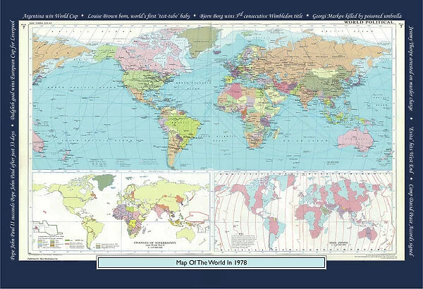 Historical World Events map 1978 UK version