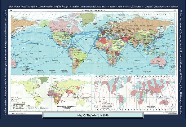 Historical World Events map 1979 US version