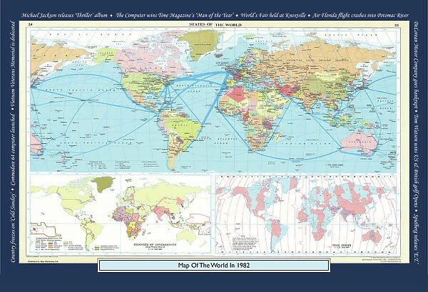 Historical World Events map 1982 US version