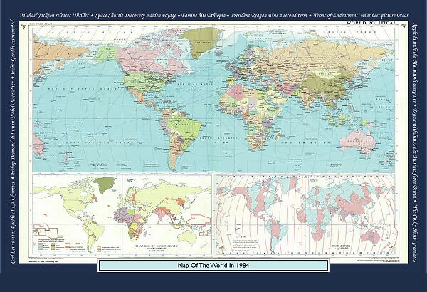 Historical World Events map 1984 US version
