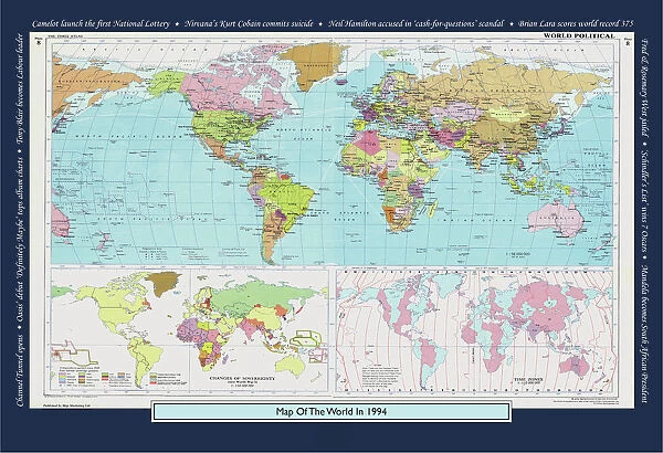 Historical World Events map 1994 UK version