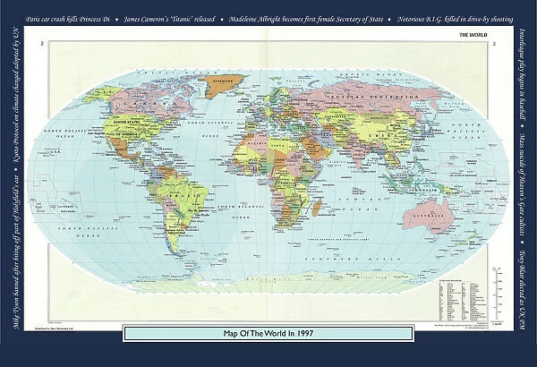 Historical World Events map 1997 US version