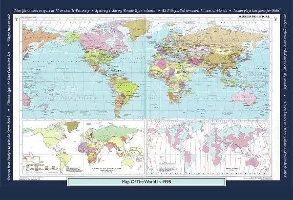 Historical World Events map 1998 US version