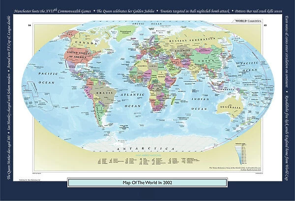 Historical World Events map 2002 UK version