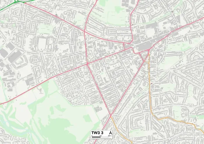 Framed Print : Hounslow TW3 3 Map Framed Print : Hounslow TW3 3 Map