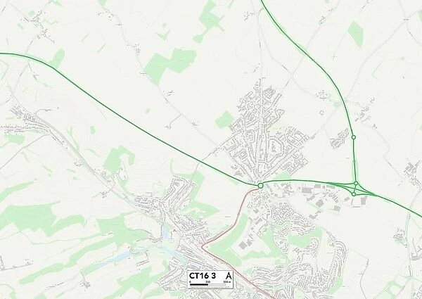 Kent CT16 3 Map
