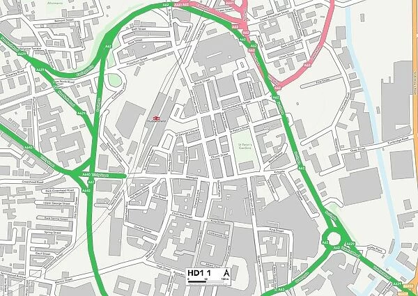 Kirklees HD1 1 Map