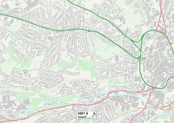 Kirklees HD1 4 Map