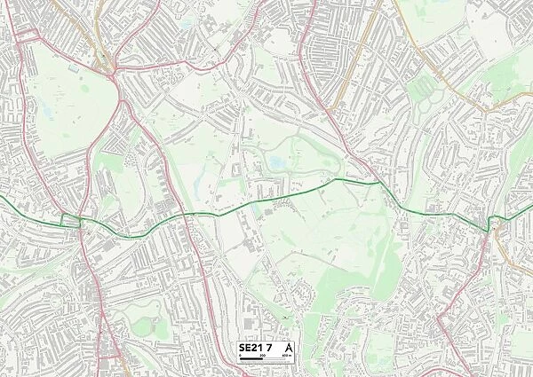 Lambeth SE21 7 Map