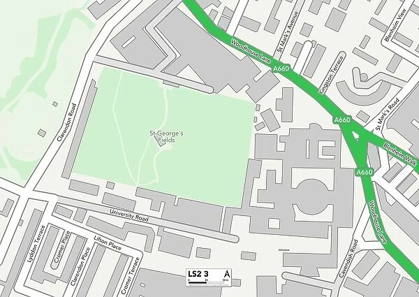 Leeds LS2 3 Map