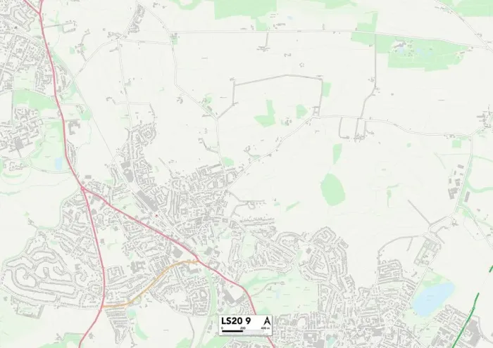 Framed Print : Leeds LS20 9 Map