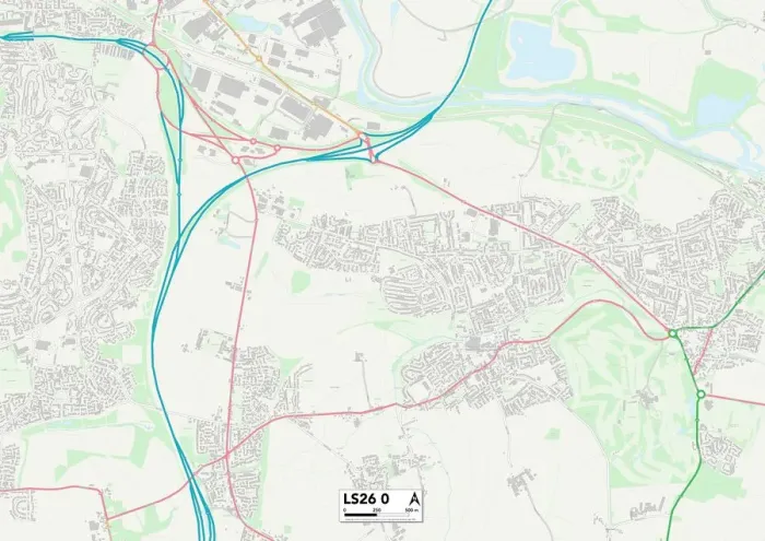 Framed Print : Leeds LS26 0 Map