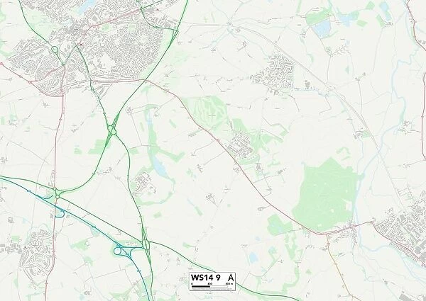 Lichfield WS14 9 Map