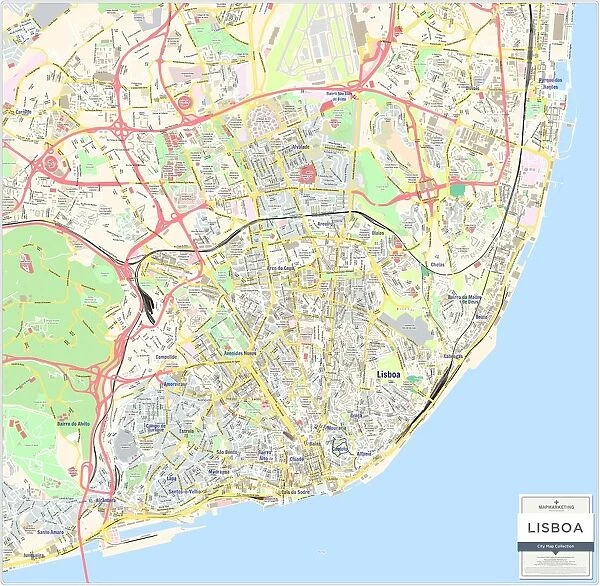 Lisbon City Centre Street Map