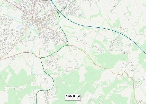 Mole Valley KT22 8 Map