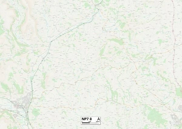 Monmouthshire NP7 8 Map