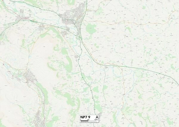 Monmouthshire NP7 9 Map