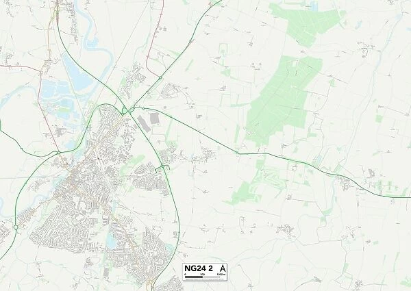 Newark and Sherwood NG24 2 Map