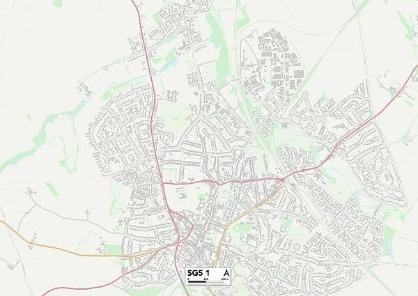 North Hertfordshire SG5 1 Map